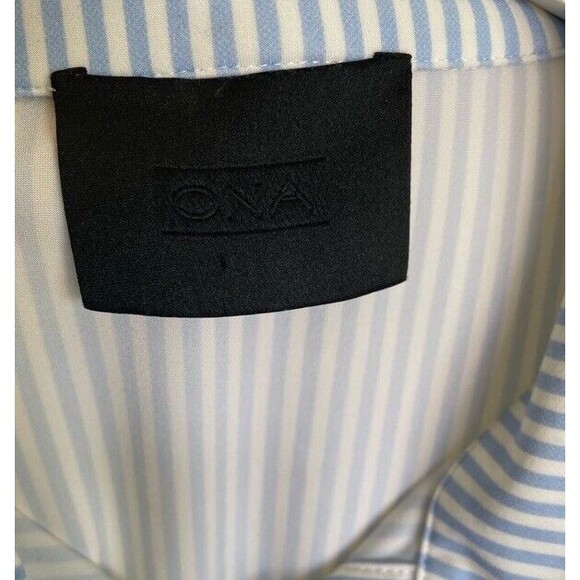 ONA by Yoon Chung Oversized Shirt Small Stripe Sustainable Italian Fabric Beachy - Picture 6 of 14